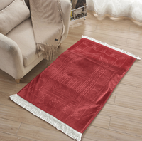 Tapis de prière islamique 70*110cm antidérapant en polyester, soutien doux pour les genoux, lavable pour la maison et la mosquée