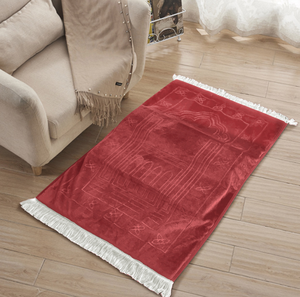 Tappetino da Preghiera Islamico 70*110cm Antiscivolo in Poliestere Morbido con Supporto per le Ginocchia Lavabile per Casa e Moschea - Product Image 1