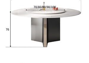 Muebles de gama alta para ahorrar espacio, mesa de estrella de mar de acero inoxidable, mesa de comedor redonda <span class=keywords><strong>Lazy</strong></span> <span class=keywords><strong>Susan</strong></span> - Product Image 6