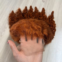 Wig Rambut Asli Manusia Burma Curly Ginger Orange HD Lace Front 100% Virgin 13x6 Transparent Lace untuk Wanita Berambut Keriting PrePlucked