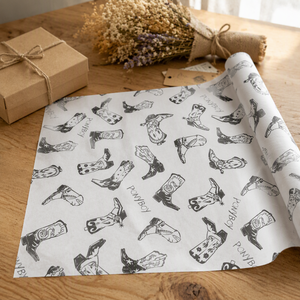 Papier d'emballage cadeau de luxe, papier de soie imprimé sur mesure, ruban adhésif avec logo de l'entreprise - Product Image 1