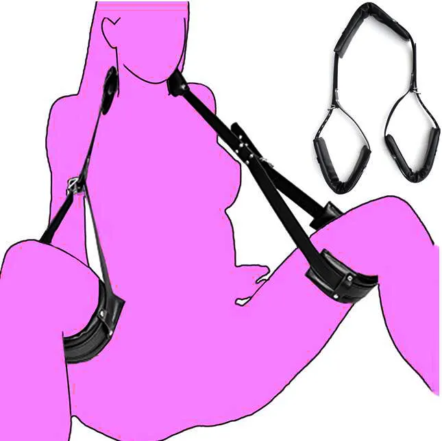 Fabricant chinois de sex toys bdsm avec jambes ouvertes Menottes bdsm bondage contraintes Articles en cuir Flirter jeux de sexe pour couple