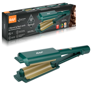 Plancha de Pelo de Cerámica RAF de Buena Calidad con Diseño de Doble Barril, Calentamiento Rápido, 70W, Rizador de Pelo Infrarrojo de Cerámica - Product Image 1