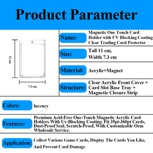 Porte-cartes magnétique One Touch 35PT-360PT avec revêtement anti-UV, étui protecteur transparent <span class=keywords><strong>pour</strong></span> cartes à collectionner TCG - Product Image 6