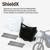 Plaque avant de haute qualité en PP brillant blanc/noir pour accessoires de vélo électrique Surron Light Bee X, prix usine ShieldX, échantillon gratuit, qualité supérieure