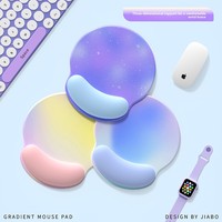 Tapis de souris à dégradé de couleurs avec repose-poignet créatif et original, repose-poignet en silicone pour ordinateur de bureau, vente en gros