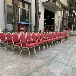 เก้าอี้และโต๊ะจัดเลี้ยงโรงแรมหรูหราทันสมัยขายส่งยอดนิยม ขอบทอง ขายดี สแตนเลสสำหรับงานแต่งงาน - Product Image 5