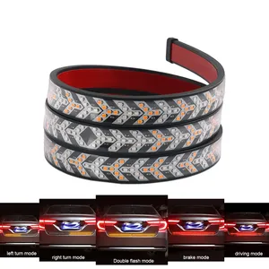 YD 1M e 2.4M LED turn signal tiras | 12/24V, vermelho e amarelo | para caminhão, carro, Jeep SUV-Estacionar/reverter aviso - Product Image 4