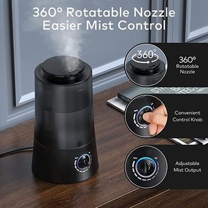 GEMEO 2800ML Diffuseur d'huiles essentielles Humidificateur d'aromathérapie avec remplissage par le haut et humidificateur à lumière nocturne - Product Image 3