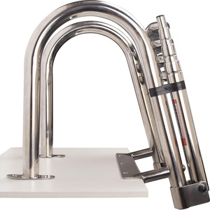 Ventes directes d'usine Quincaillerie marine Échelle télescopique en acier inoxydable Échelle pliante pliable à 4 marches pour <span class=keywords><strong>bateau</strong></span> - Product Image 4