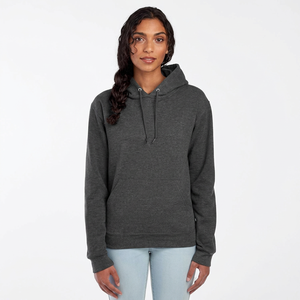 Sweat-shirt à capuche unisexe gris foncé en molleton, coupe classique, couleur unie, décontracté, avec poches, en coton tricoté, pour l'automne - Product Image 1