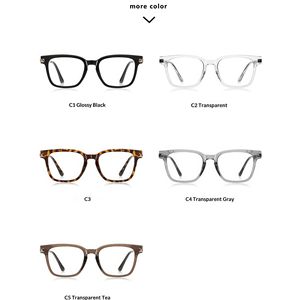 Lunettes anti-lumière bleue noires unisexes, vente en gros, mode, haute qualité, logo personnalisé, monture TR90, forme carrée, légères, OEM, tendance - Product Image 3