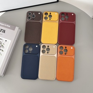 Funda de Cuero con Textura de Cráteres para iPhone 15/16/17 Pro/Pro Max - Protección Anticaídas con Recortes Precisos - Product Image 5