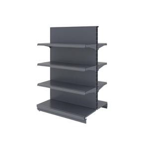 Estantería Ajustable de Pared con Panel Perforado y Borde Rojo para Exhibición Comercial de Snacks Envasados en Minimercados - Product Image 3