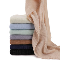 Vente en gros de foulards pour femmes, nouveaux foulards en coton argenté doux, longs, froissés, scintillants, à paillettes, à franges, foulards gratuits