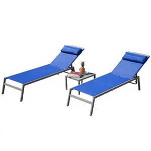 Modern Adjustable <b>Lounge</b> <b>Chair</b> All-Weather Plastic Chaise Loungers Outdoor Beach Park- Courtyard Hotel-Luxury Mesh Fabric Sun Be - Product Image 3