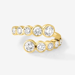 Anillo cruzado de diamante de oro de 14K, lo último en joyería de moda artesanal, anillos de plata esterlina para niñas - Product Image 1