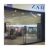 Porte de magasin à enroulement en polycarbonate commercial pour boutiques ou devantures de magasins, porte à enroulement haute sécurité et à vue claire