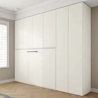 Lit mural pliant horizontal moderne avec rangement, meuble de chambre multifonctionnel et peu encombrant, lit Murphy pour appartement et hôtel