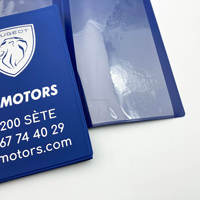 Organisateur de documents de voiture pliable en trois parties de qualité supérieure, portefeuille personnalisé pour immatriculation de véhicule, étui personnalisé pour papiers d'assurance automobile