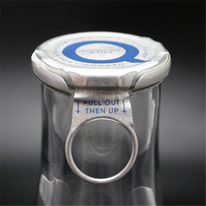 Customization 330ml 500ml 750ml High Quality Eco Friendly Screen Printed Transparent New Design Ring Pull Cap Mineral Water
