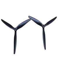 Hélice haute performance légère 1507 à 3 pales en fibre de verre et nylon noir, pas de pale de 7,0 pouces pour drones de course FPV personnalisés
