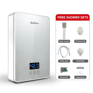 6kW Home Appliance Easy Installation Bathroom Electric Instant Tankless Water Heater For Hot Water Shower