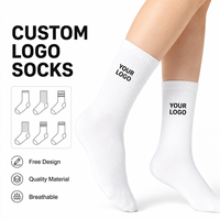 Chaussettes de sport unisexes personnalisées en gros, chaussettes de sport avec logo personnalisé pour hommes et femmes