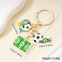 Llavero de aleación de zinc con logotipo de club de fútbol europeo, personalizado OEM, recuerdo de moda, esmaltado duro y suave, ecológico