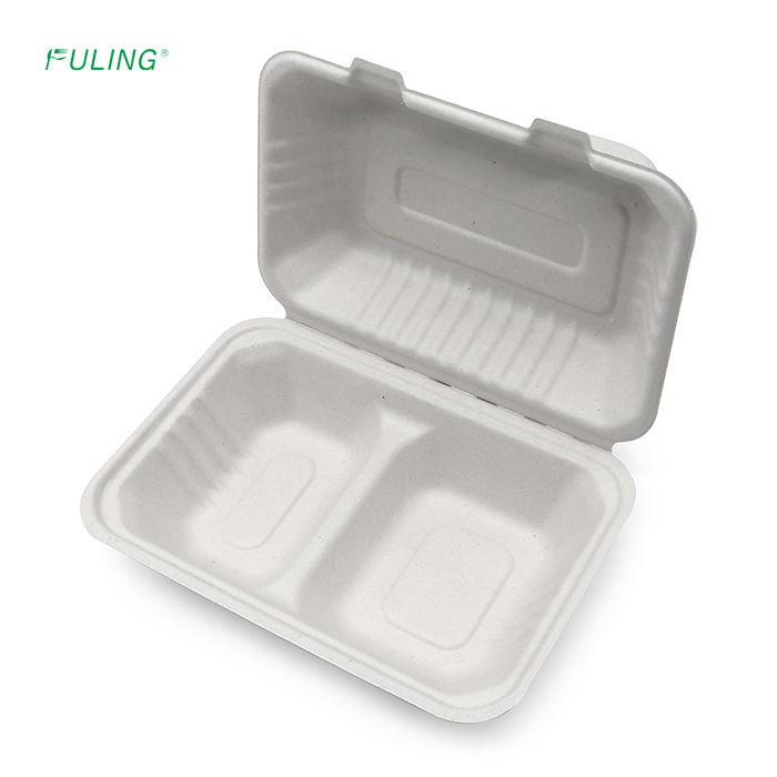 FULING Factory Take Away Food Container Biodegradable Bagasse Paper 6 ...