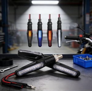 Accesorios de Modificación para Motocicletas, Luz LED de Señal de Giro con Efecto de Agua Corriente, 12V, Material ABS, Vehículo Eléctrico, Carreras de Caballos - Product Image 1