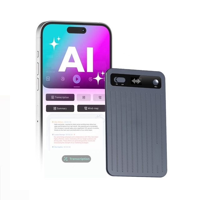 Note AI Digital Voice Recorder with ChatGPT Voice Transcribe Super Slim Phone Call Recording Device