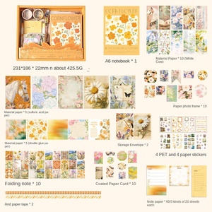 Set de Cuaderno para Niños con Diseño Floral, Caja de Regalo con Pegatinas y Material Decorativo - Product Image 6