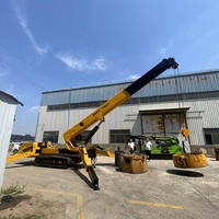 Grue araignée électrique/diesel Sipaite 10 tonnes avec système hydraulique, commande à distance, hauteur de levage 21 m et portée 19 m