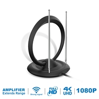 ANTUKO Antenne TV numérique HD 4K d'intérieur à bonnes performances, prix d'usine, avec amplificateur, certifiée CE/FCC