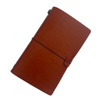 Carnet de notes professionnel en cuir multifonctionnel A6 avec bande élastique, logo personnalisé imprimé et reliure agrafée