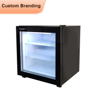 Congélateur vertical miniature Meisda SD55 pour crème glacée, refroidissement par compresseur, porte coulissante électrique, double tension, dégivrage manuel