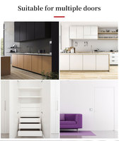 GARFIA Loquet moderne pour armoire et tiroir de cuisine et salle à manger d'hôtel, à double ouverture par pression, avec tête magnétique en caoutchouc à déverrouillage tactile