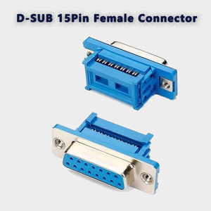 Conector Hembra de 15 Pines DB15 Tipo IDC, Conector de Puerto Serie, Adaptador de Tipo Crimp IDC para Cable, Conector de Cable D-Sub de 15 Pines - Product Image 2