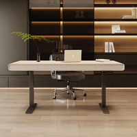 Factory Direct Sales Adjustable Electric Office Table Modern Style Solid Wood Office Desk with Low Prices