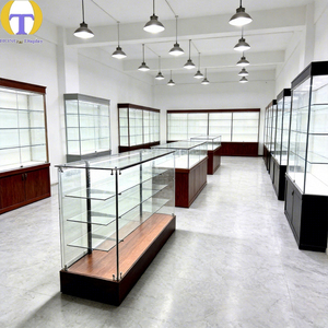Vetrina Espositiva Moderna per Negozi con Illuminazione LED, Design Ecologico, Base Bianca e Telaio in Alluminio Nero, Visione Completa - Product Image 6