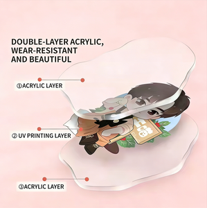 Percolour Sets de porte-clés photo numérique vierges en acrylique pour mini-album DIY, et standees holographiques transparents sur le thème de l'anime - Product Image 4