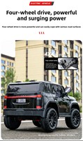 Voiture jouet électrique Lexus 4x4 tout-terrain télécommandée pour enfants de 1 à 6 ans avec musique, conduite autonome, portes ouvrantes, double siège et lumières LED
