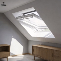 Fenêtre de toit en PVC personnalisable pour maison avec puits de lumière en PVC, coupe-vent et antivol, style contemporain