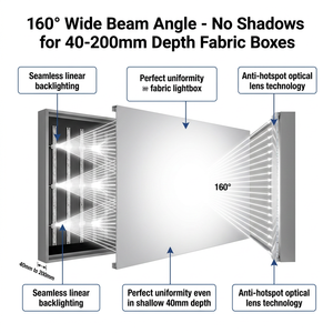 Brand SMD 2835 <b>LED</b> <b>Bar</b> 24V 130Lm/W High Brightness Aluminum <b>LED</b> Strip <b>Light</b> for 4-20cm Depth Signage Billboard - Product Image 4