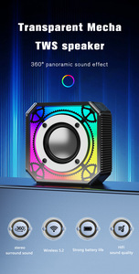 TWS Stereo BT Mech Design Bluetooths 5W Portátil Sem Fio RGB Mini Gaming speaker - Product Image 5