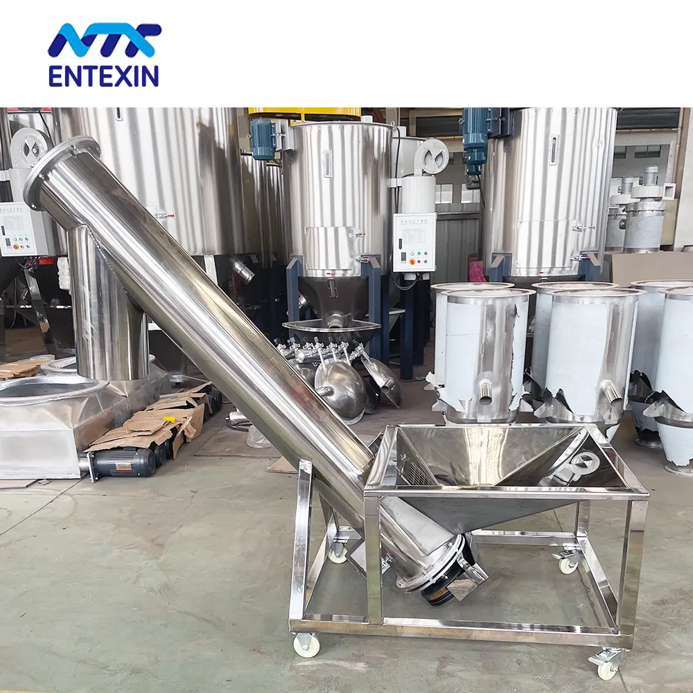 Automatic Spiral Feeding Machine 304 Stainless Steel Ton Wrapped Plastic Powder Dust Removal PLC Auxiliary Equipment Plastic