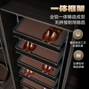 HANGGUO 12-Layer O-Frame Aluminum Alloy <b>Shoe</b> Rack 360 Rotating Adjustable Height Durable Kitchen Cabinet Parts Accessories - Product Image 2