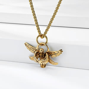 Collar con Colgante de Ángel de Seis Alas, Acero Inoxidable, Joyería Masculina, Regalo, Colgante de Moda - Product Image 4