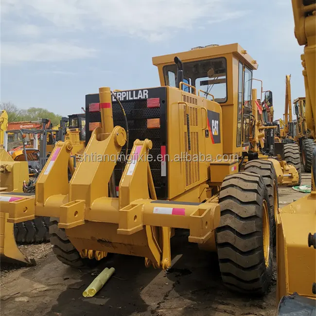 Kazıyıcı kedi 12G ile kullanılmış motor greyder tırtıl arazi leveller kürek bıçak bullgrader kaldırım inşaat makineleri Egtypt